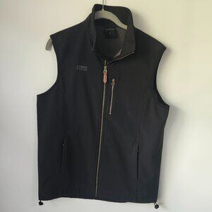 King Ranch Softshell Vest Men’s Medium | Black Ripstop Fleece Lined Zip Vest